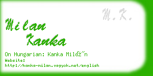 milan kanka business card